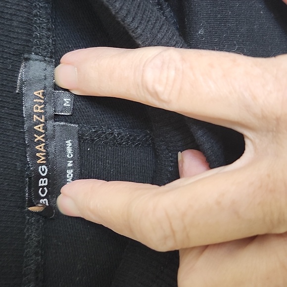 BCBG Y2K Black Embellished Track Pants - Picture 3 of 6